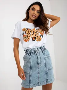 Světle modrá džínová minisukně s kapsami