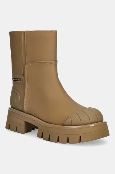 Nízké kozačky MICHAEL Michael Kors Sydra dámské, béžová barva, na platformě, 40F5SYFE5L.297