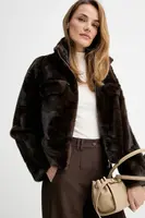 Bunda Answear.LAB hnědá barva, přechodná