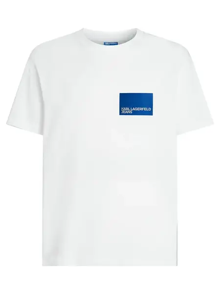 KARL LAGERFELD JEANS Tričko  modrá / sivá / biela