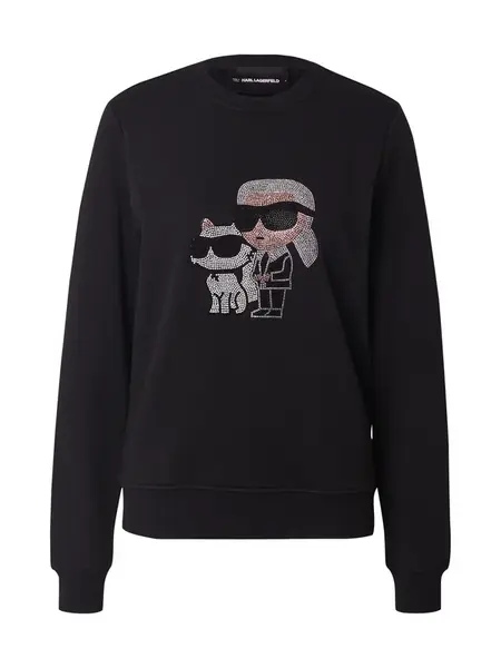 Karl Lagerfeld Mikina 'Ikon'  staroružová / čierna / strieborná