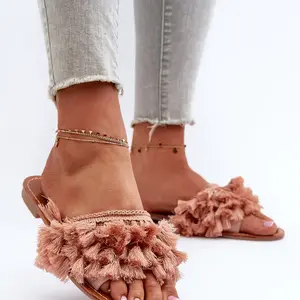 Boto Ploché Dámské Žabky S Trosovémi Špinavě Růžové Rialle