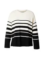 Vero Moda Curve Sveter 'VMCSABA'  čierna / biela