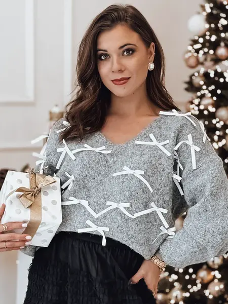 Dámský svetr RIBBLOOM s mašličkami