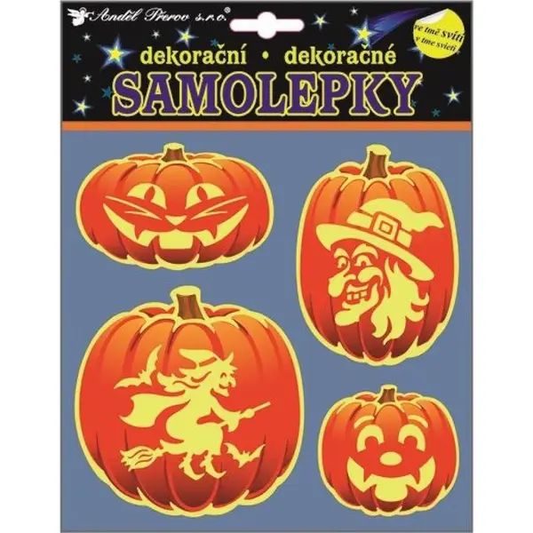 Samolepky svietiace v tme tekvice 23 x 18 cm