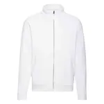 White Men's Sweat Jacket Fruit of the Loom