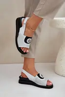 PE2 Dámské sandály na klínu stříbrné Isnnoria