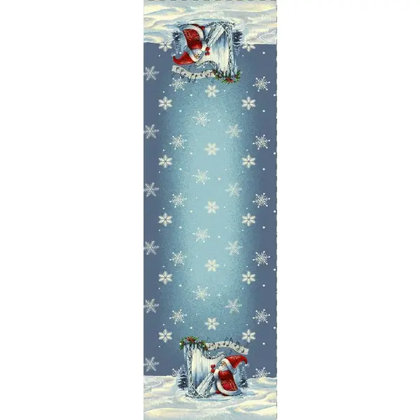 X-Mas BĚHOUN NA STŮL, 40/140 cm, modrá