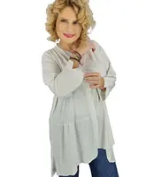 Pri Elegant oversize Brocade tunic shirt with longer back NEVADA