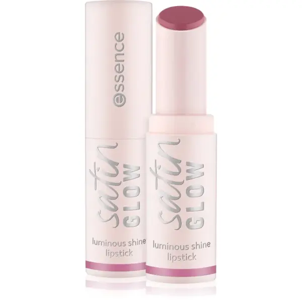 essence satin GLOW krémová rtěnka se saténovým finišem odstín 04 Let´s Get Mauvin 3.5 g