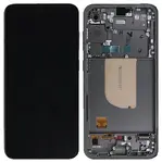 LCD display + dotyková deska + přední kryt pro Samsung Galaxy S23 FE S711, graphite (Service Pack)
