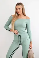 Sada s dvojitým pruhem tmavé máty