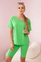 Set top+legíny světle zelené