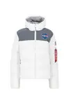 ALPHA INDUSTRIES Prechodná bunda 'HP NASA'  enciánová / tmavosivá / krvavo červená / biela