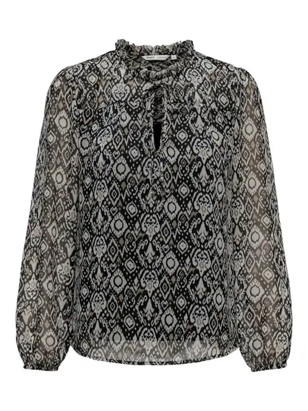 ONLY Blúzka 'ONLDitsy'  svetlohnedá / sivá / čierna