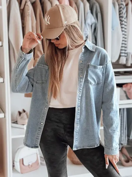 Koszula damska jeansowa oversize BLUJANES niebieska Dstreet