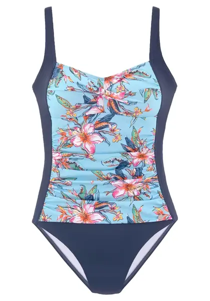 LASCANA Jednodielne plavky  námornícka modrá / zmiešané farby