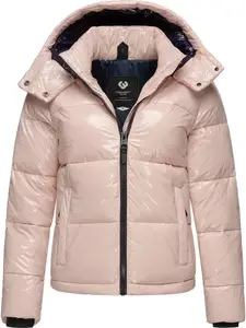 Ragwear Zimná bunda 'Roobie'  rosé / čierna