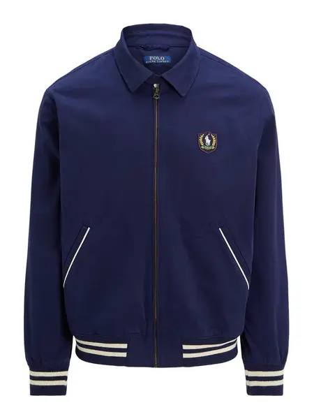 Polo Ralph Lauren Prechodná bunda  námornícka modrá / šedobiela