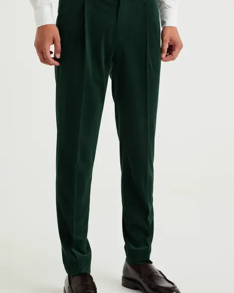 WE Fashion Nohavice  zelená