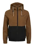 JACK & JONES Prechodná bunda 'JJRush'  hnedá / čierna