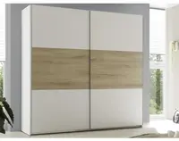 Šatníková skriňa Kiara 215 cm, biela/dub baysen%