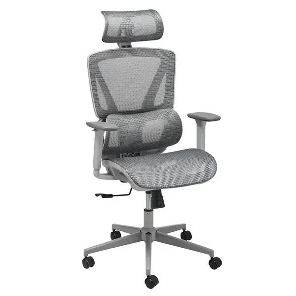 MID.YOU OTOČNÁ ŽIDLE, síťovina, šedá