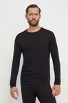 Funkčné tričko s dlhým rukávom Smartwool Classic All-Season Merino čierna farba