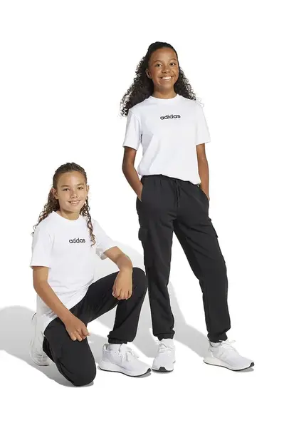 Detské tepláky adidas čierna farba, jednofarebné, JC9762