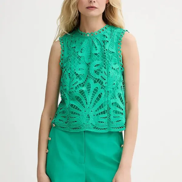 Tričko Morgan dámske, zelená farba, jednofarebné, OSLA