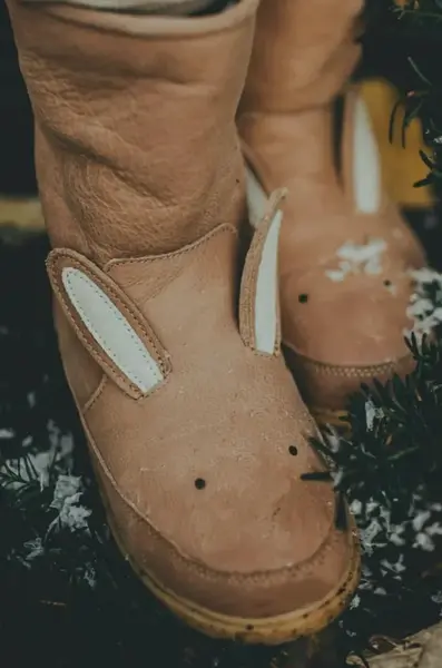 Detské zimné kožené topánky Donsje Wadudu Classic Boots Bunny
