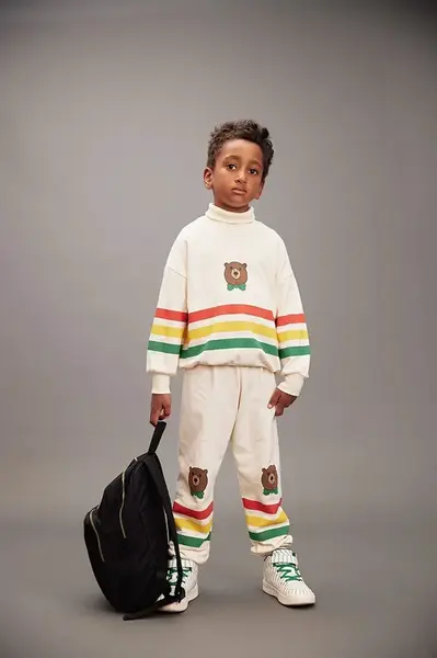 Mini Rodini Dětské bavlněné tepláky Mini Rodini Bear