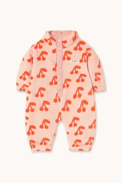 Kojenecký overal Tinycottons CHERRIES POLAR ONE-PIECE