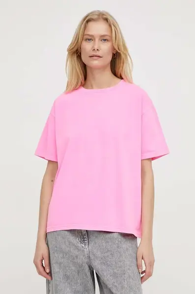 Bavlnené tričko American Vintage  T-SHIRT DROIT MC COL ROND