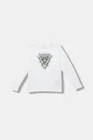 Detská bavlnená košeľa s dlhým rukávom Guess