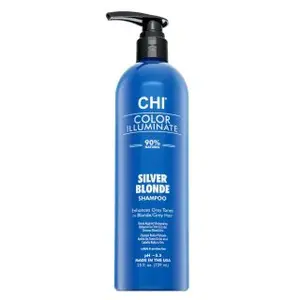 CHI Color Illuminate Silver Blonde Blue Shampoo tónovací šampon pre platinovo blond a šedivé vlasy 739 ml