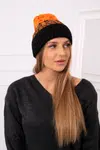 Kesi Dámska čiapka Samara K346 čierna+oranžová neónová