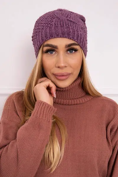 Kesi Čapica s fleece Karolina K243 tmavo ružová
