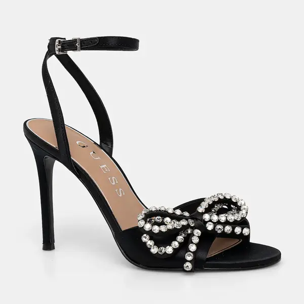Lodičky Guess CHARMIN černá barva, FLFCHA SAT03