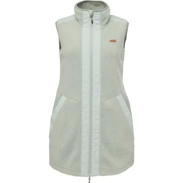 Willard DAJADA Dlouhá dámská fleecová vesta, světle zelená, velikost XXL