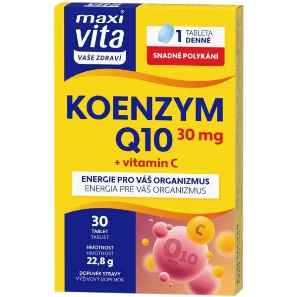 VITAR MAXI VITA KOENZYM Q10 30 MG + VIT.C 30 TAB Doplněk stravy, , velikost