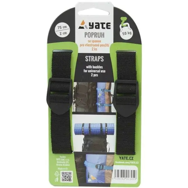 YATE POPRUH SE SPONOU Popruh se sponou, černá, velikost