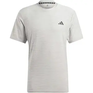 adidas TRAIN ESSENTIALS TEE Pánské sportovní tričko, tmavě šedá, velikost