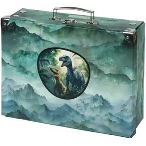 BAAGL DINO Skládací školní kufřík, zelená, velikost