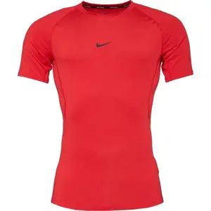 Nike M NP DF TIGHT TOP SS Pánské tréninkové tričko, červená, velikost