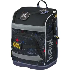 BAAGL ZIPPY PLUS PIXEL SPACE Školní aktovka, černá, velikost