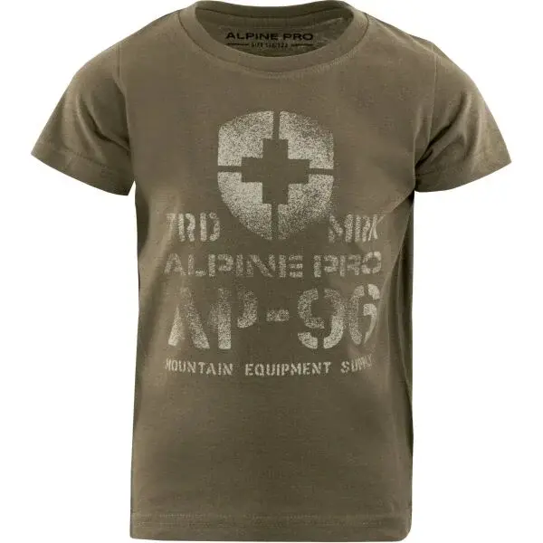 ALPINE PRO DEXO Dětské triko, khaki, velikost 140-146