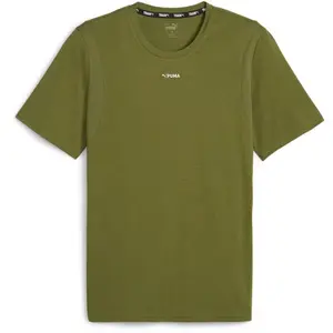 Puma FIT TRIBLEND ULTRABREATHE TEE Pánské sportovní triko, khaki, velikost