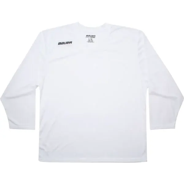 Bauer FLEX PRACTICE JERSEY SR Hokejový dres, bílá, velikost