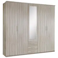 MID.YOU ŠATNÍ SKŘÍŇ SE ZRCADLEM, barvy dubu, 225/210/58 cm